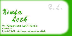 nimfa leth business card